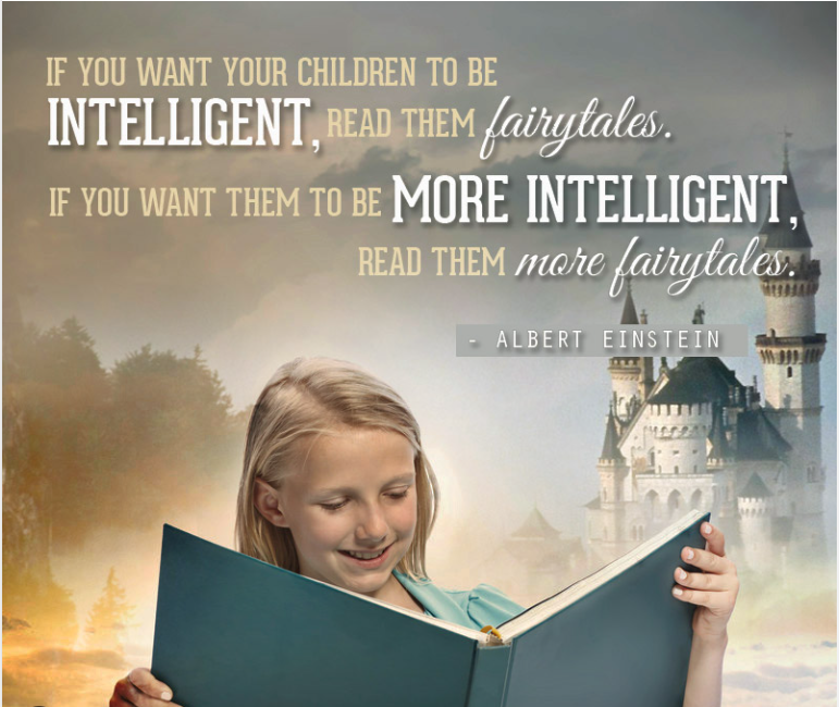 Reading quote einstein fairytales